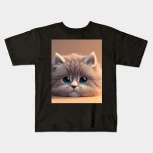 Adorable Kitten - Modern digital art Kids T-Shirt